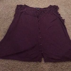 Gap button down cap sleeve shirt